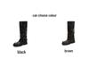 Women's Genuine Leather Black Wrinkled Over-the-Knee Knight Boots with 9cm Inner Height - 2025 New Style.
