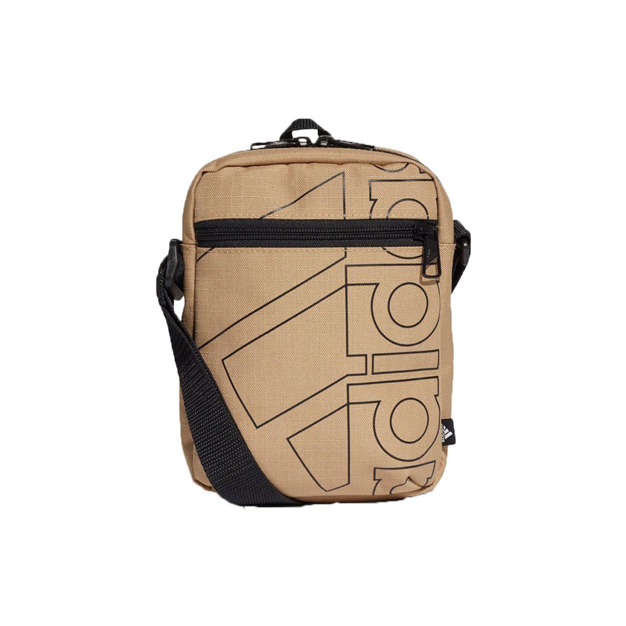 Adidas Letter Print Polyester Crossbody Backpack Unisex bags Brown H35766 Brown