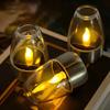 LED Solar Candles Light Flameless Rechargeable Night Light For Wedding Party Garden Decor Outdoor Waterproof Solar Candles Lamp