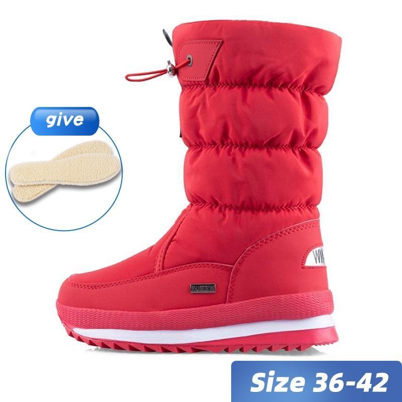 Dámské velké střední bavlněné boty zahuštěné teplé ležérní velké bavlněné boty zimní boty do sněhu Protiskluzové a voděodolné
