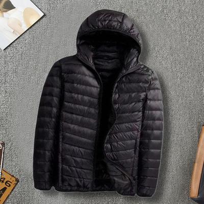 Stylish All Match Cotton Padded Breathable Elastic Cuff Zipper Hooded Jacket for Daily Wear Men Coat