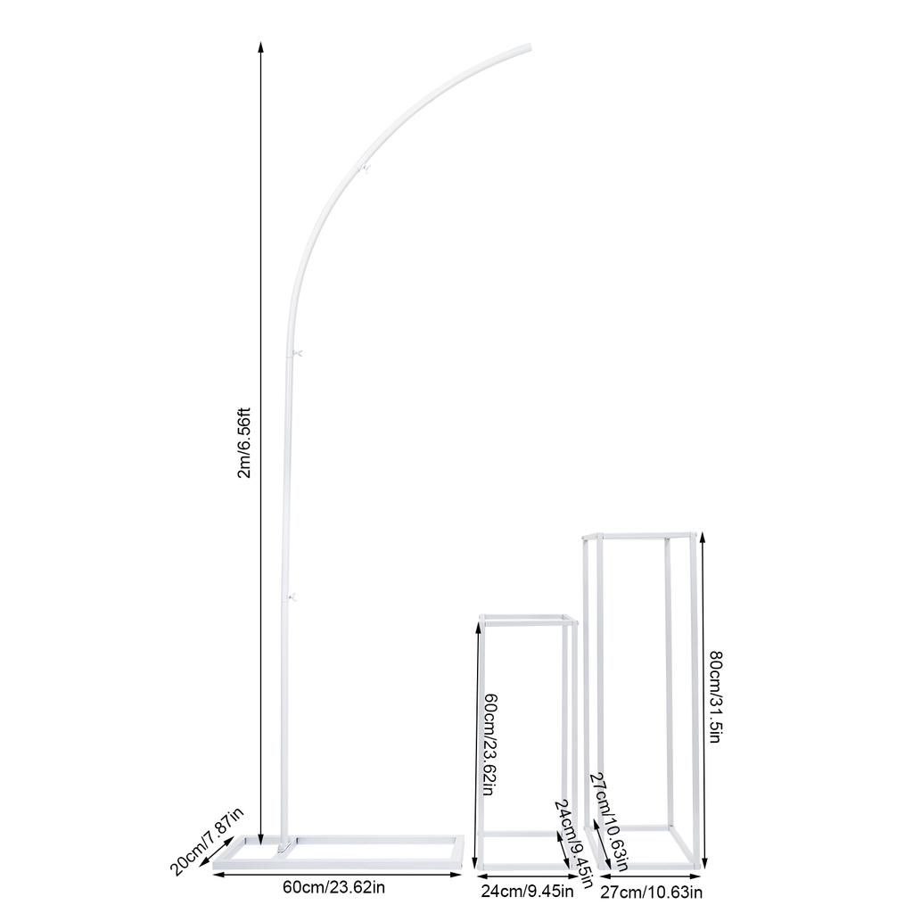 3 Pcs Golden Wedding Arch Set with 2 Stands, Heavy Duty Metal Backdrop for Wedding Birthday Party Photo Booth Decoration