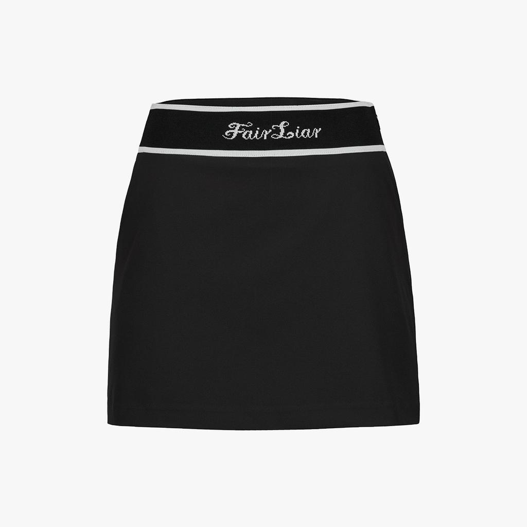FAIRLIAR GOLF Bag Logo Banding H-Skirt (Black)