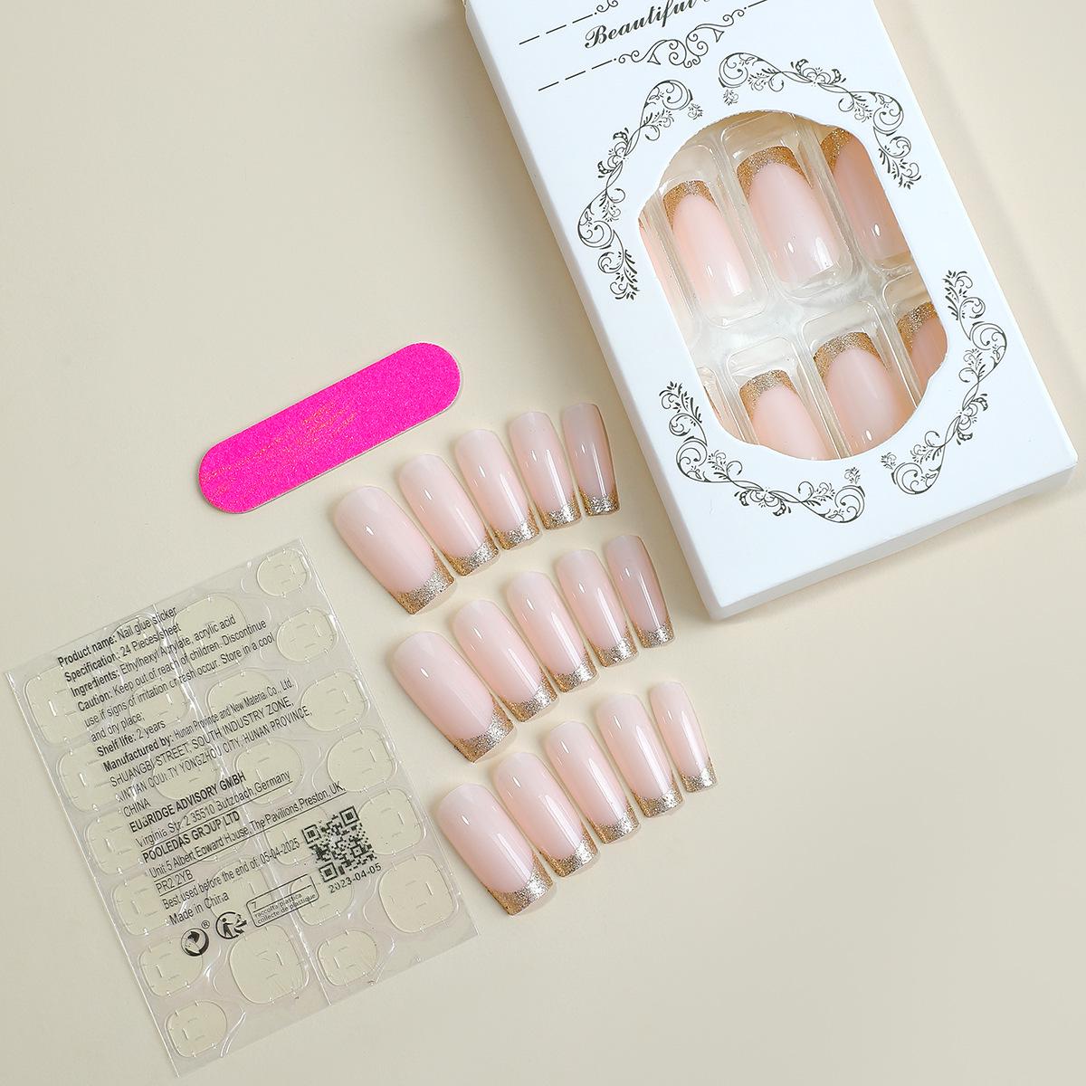 

Glitter Removable Manicure: Wearable Armor Nail Piece with Finished Design and Powder for a Tender, Lovely Look.