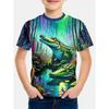 Boys Kids Clothes 3D Print Cartoon Dinosaur Graphic T Shirts