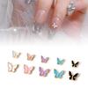 5Pieces/set Butterfly Nail Charms Butterfly Rhinestones Nail Art Decoration DIY