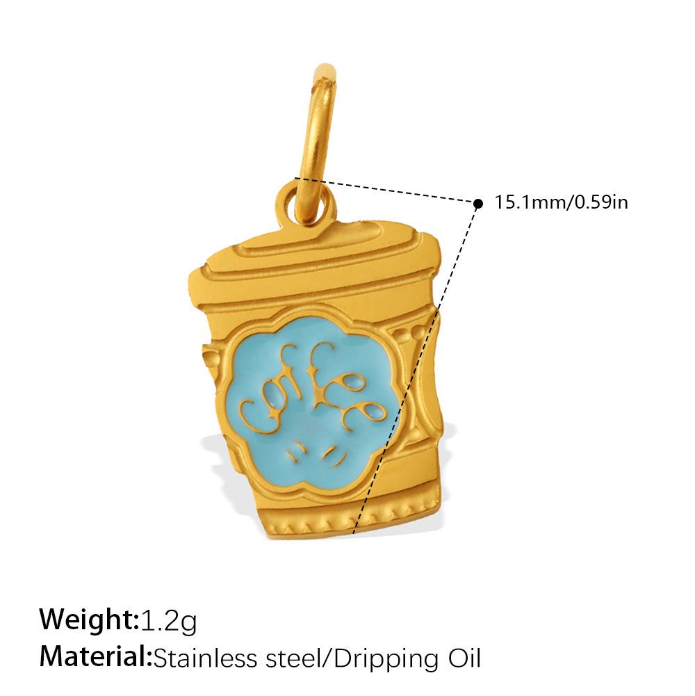 ins wind cute dripping drink shape pendant female personality small jewelry accessories