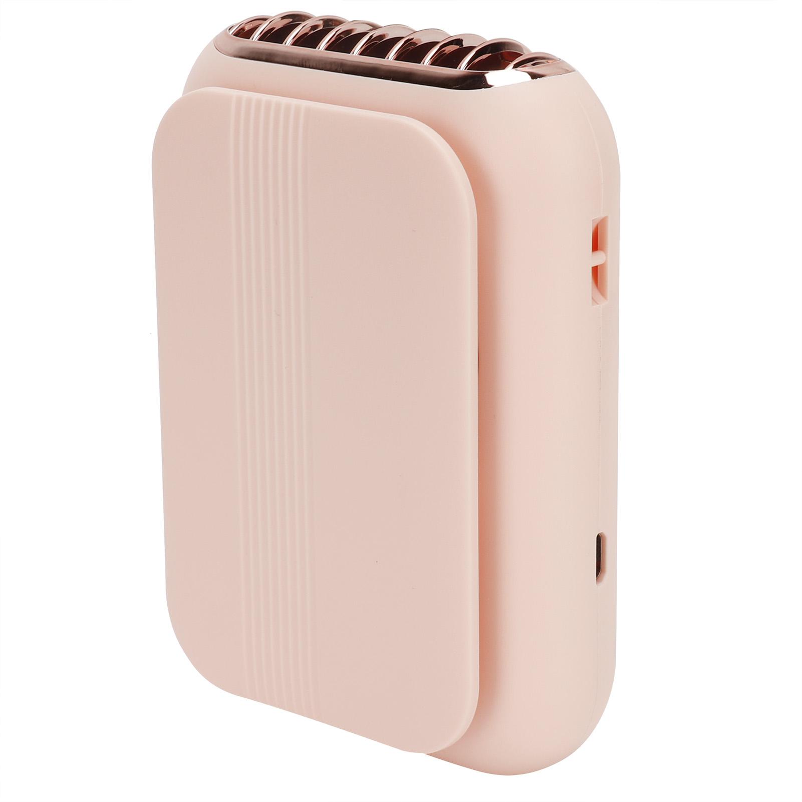 3in 1 Portable Mini Hanging Neck Fan USB Desktop Handheld Bladeless Fan for Home OutdoorPink