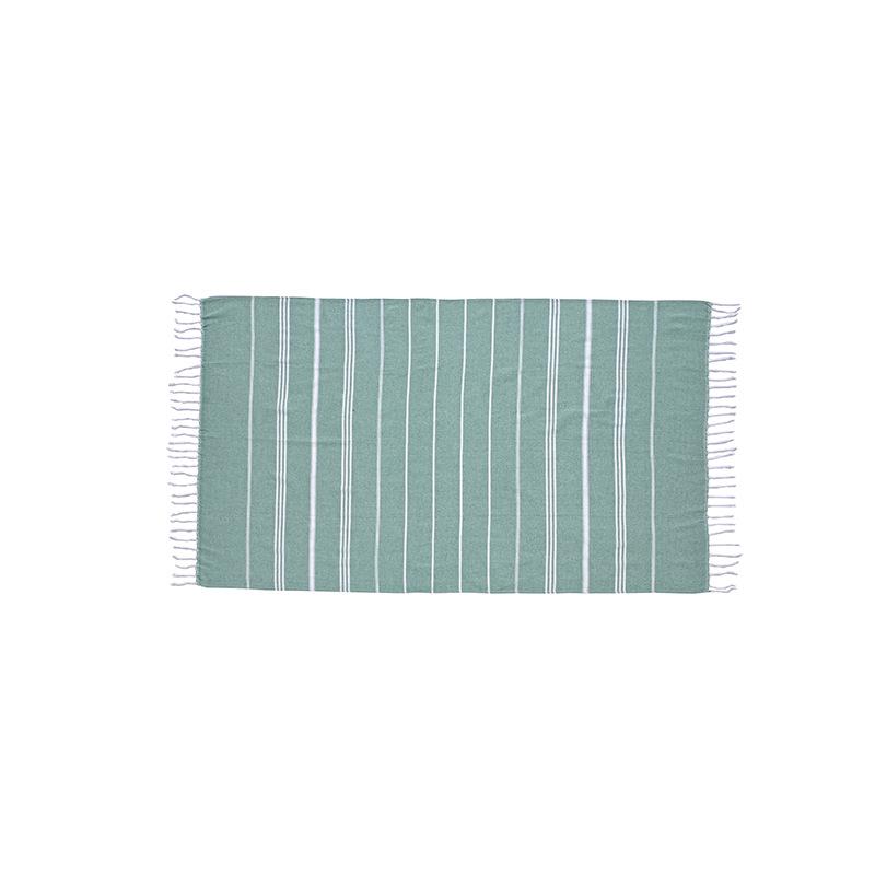 Turkish Bath Towel: Striped Beach Shawl with Tassels