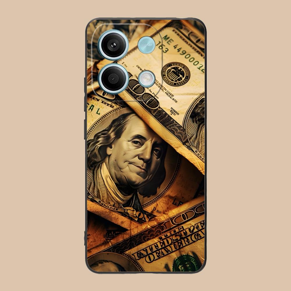 

USD Dollar Matte TPU Mobile Phone Case for POCO F8 F7 F6 F5 F4 F3 F2 Pro GT C75 C71 C65 C61 C40 Pro Ultra Colorful Cover Poco C40