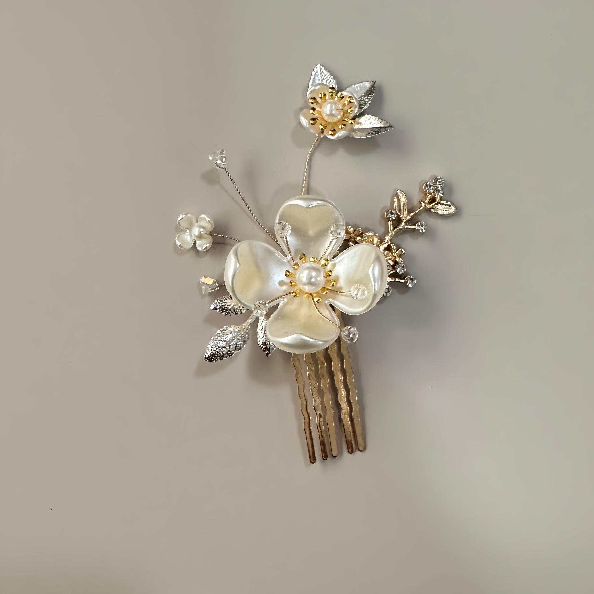 

Mori-Style Bridal Headband Set: Fairy Sweet Silk Yarn Wedding Headdress