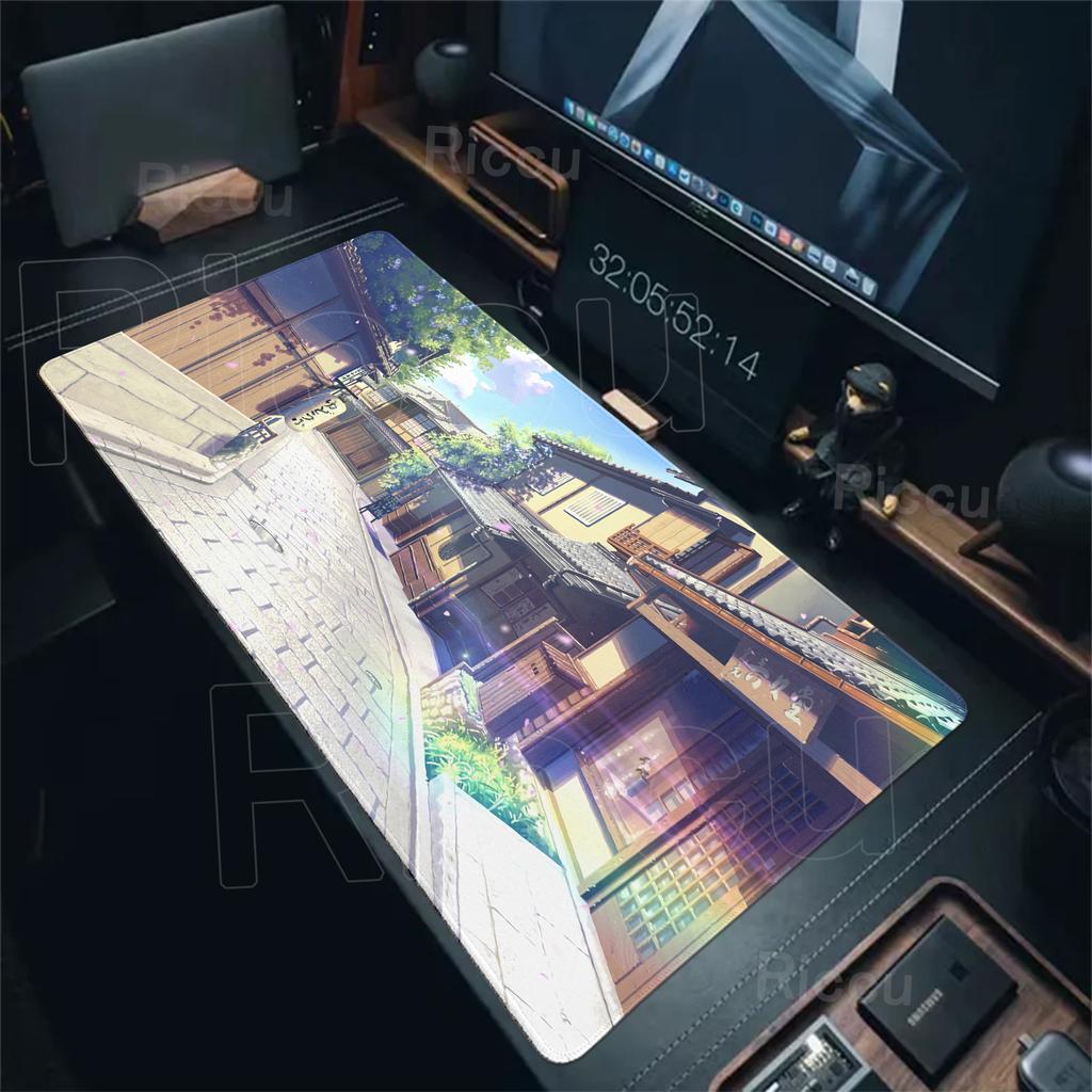 PC Mouse Pad Gamer Japan Aesthetics Desk Mat Office Accessories Anime Street Screen View Mousepad Large Keyboard Gaming Mats Xxl
