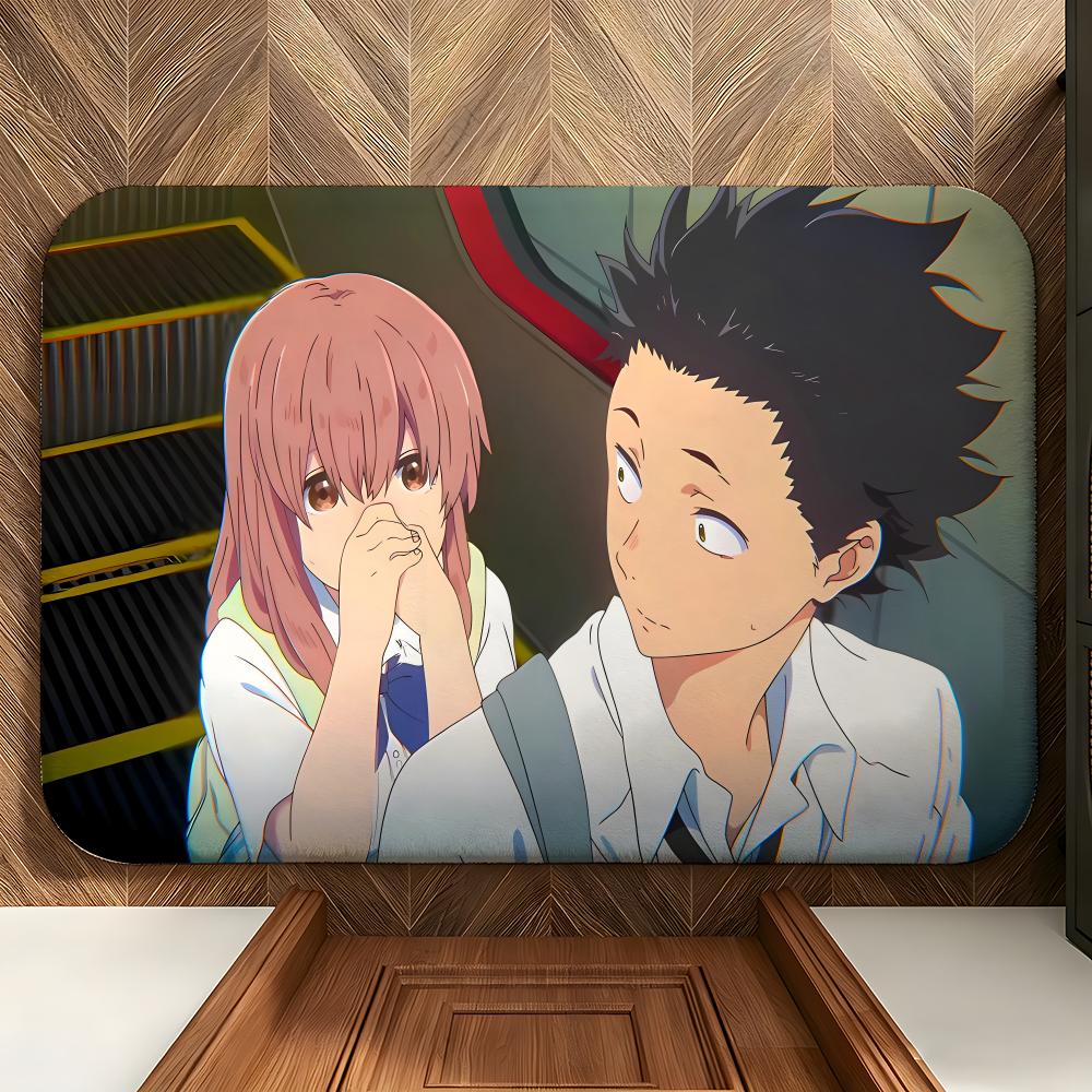 Anime A-A S-Silent V-Voice Floor Mat Soft Flannel Floor Mat Suitable for Entryways, Living Rooms, Bedrooms, and Bathrooms