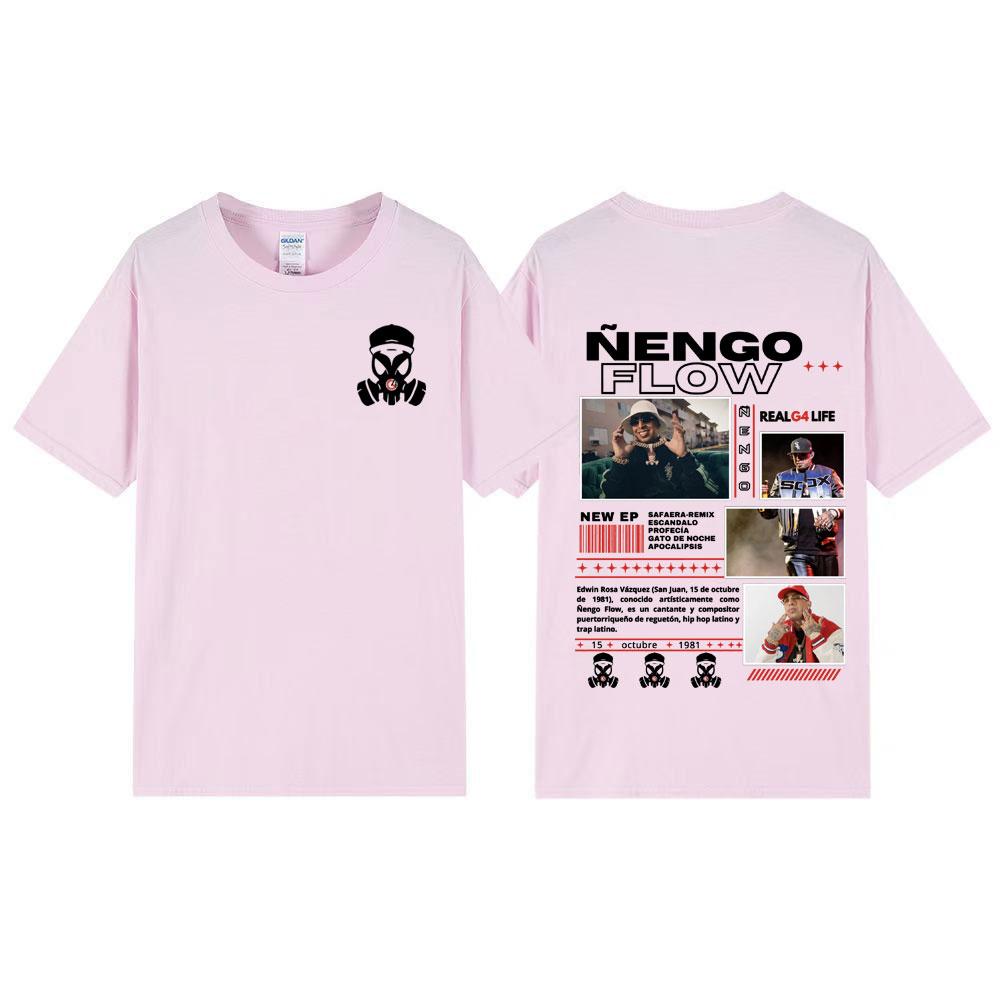 Rapper Nengo Flow Real G4 Life Tour Graphic T Shirt Unisex Vintage HipHop Pop Music T-shirt Fashion Oversized 100% Cotton Tshirt