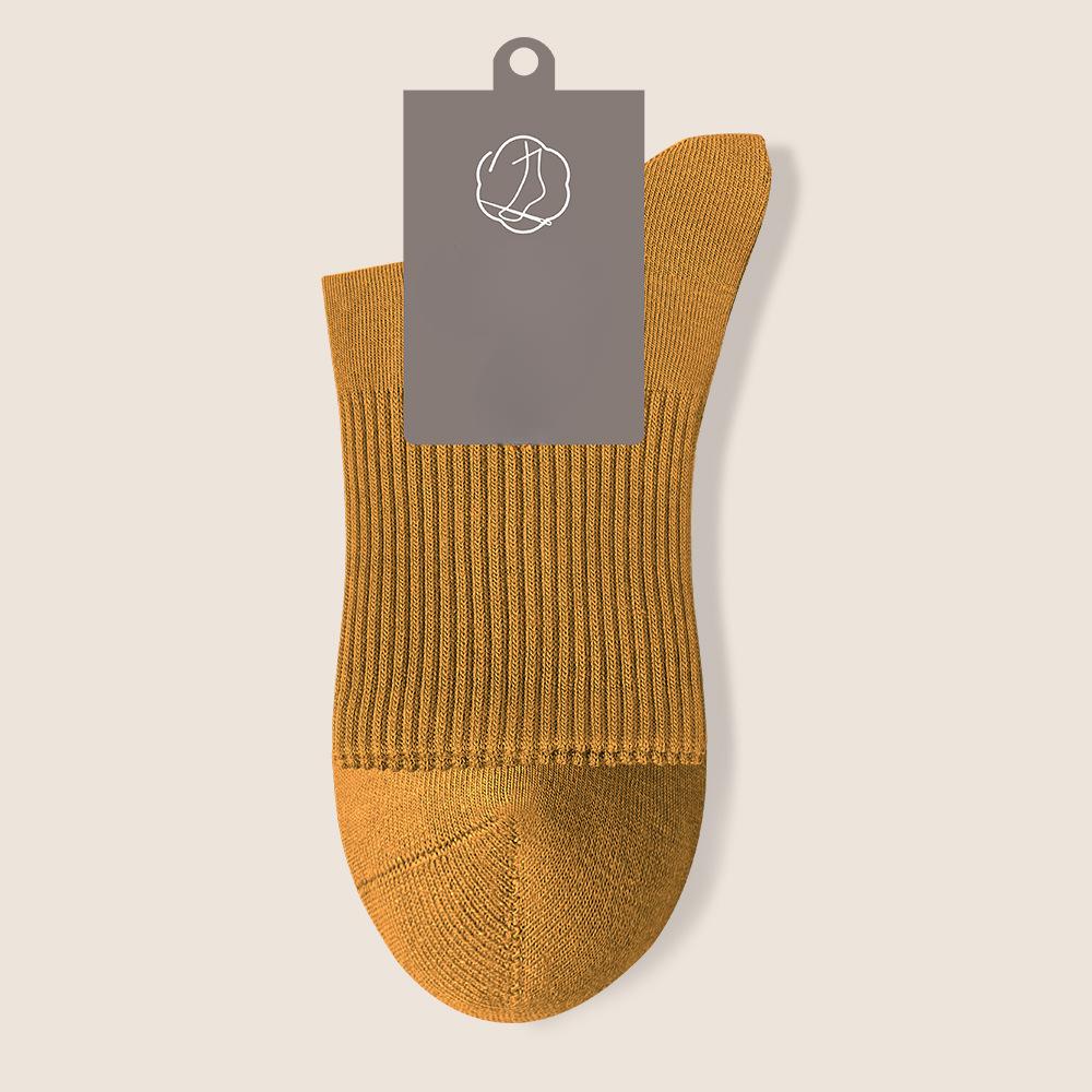 Herren Frühling und Herbst Neue Reine Baumwolle Antibakteriell Sport Reine Farbe In The Tube Baumwollsocken