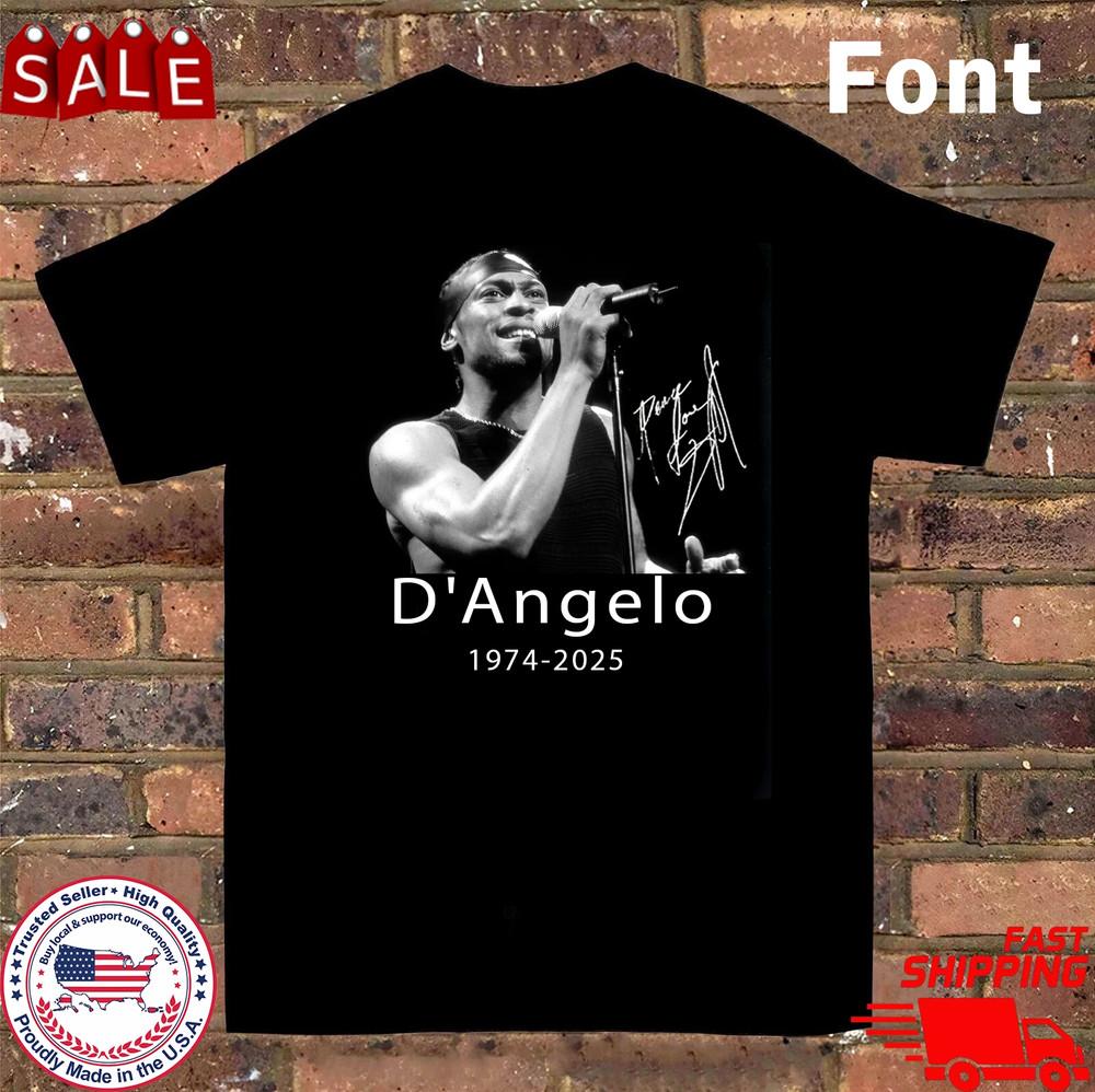 RIP D'Angelo 1974-2025 T Shirt Black All Size S-5Xl AR1481 Unisex T-Shirt