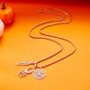 Halloweens Gothic Spiders Skull Pendant Necklace Adjustable Chain Sturdy Alloy Jewelry for Costume Parties