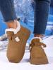 Birkenstock Damen 2025 Fleece-gefütterte Winter-Loafer mit dicker Sohle: Warme, pelzige, lässige Schneestiefel