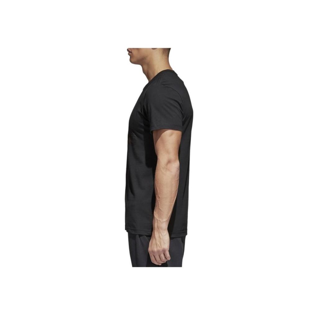 Adidas Id Bos Logo Print Pullover Crew Neck Short Sleeve T-Shirt Men T-Shirts Black CV4539