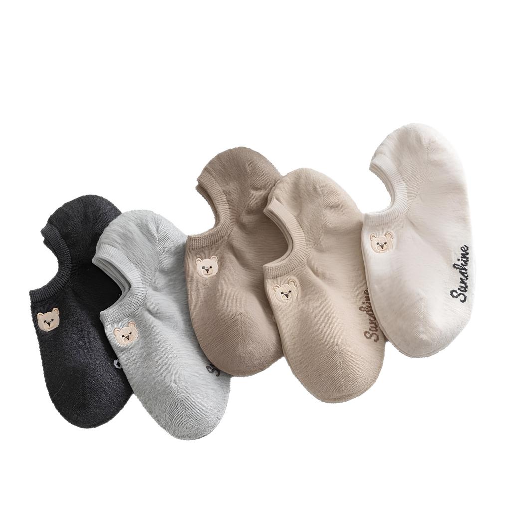 No Show Socks Low Cut Cotton Boat Socks With Antis Slid Strips Casual Invisible Liner Socks No Show None-Skid Boat Socks