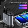 Car Lighter Charger 120W Phone Fast Charging Cable For Lexus F-SPORT ES RX NX LS UX LM LX GX LC RZ IS CT GS RC HS SC TX LBX AEY1