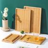 Japanisches Teetablett aus Bambus mit Griffen, rechteckiges Nan-Bambustablett, Home-Restaurant-Teetassen mit Teller, Serviertablett