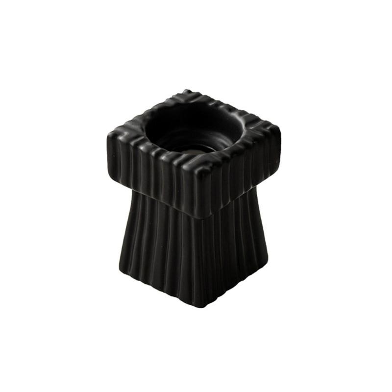 Fashion Candle Holder Solid Square Tealight Candlestick for Wedding Home Decor Hotel Supplies чёрный