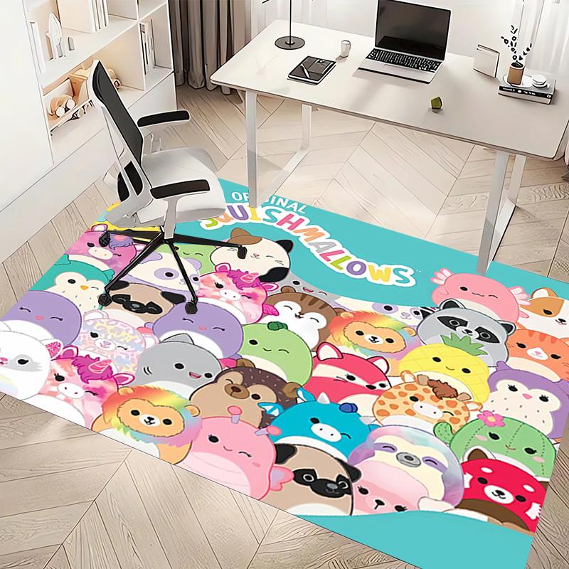 squishmallows Print Area Rug - Soft,Washable Non-Slip Indoor Mat,Living Room,Home Office Decorative Rug