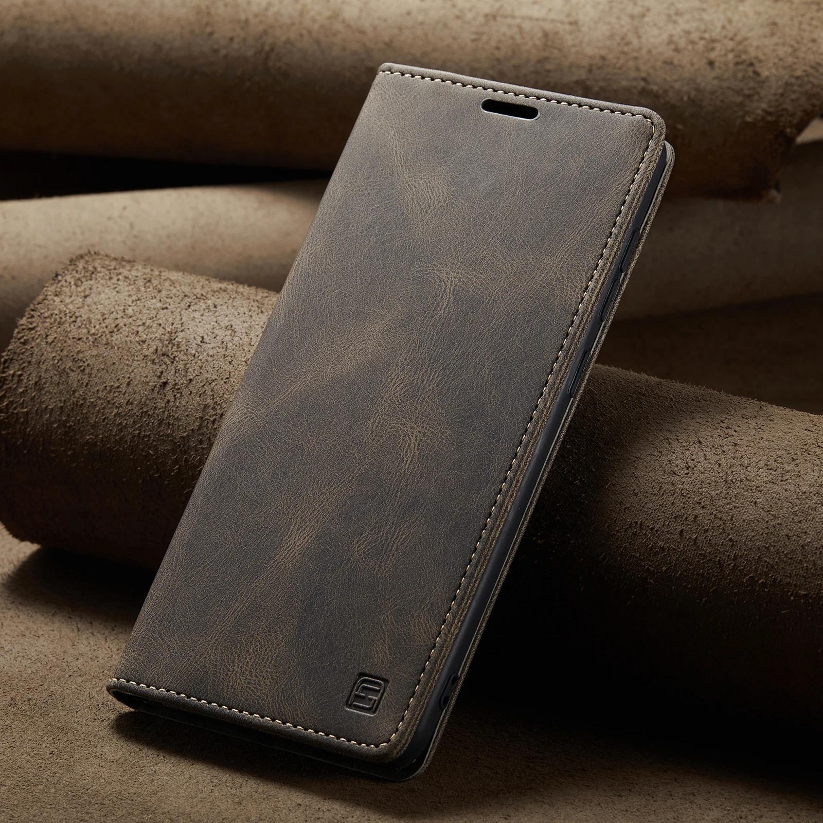 

Роскошный кожаный чехол-кошелек с магнитной застежкой для Samsung Galaxy S23 S22 Utlra S20 Fe S10 S9 S8 Plus Note 10 20 A14 A24 Samsung a14 кофейный