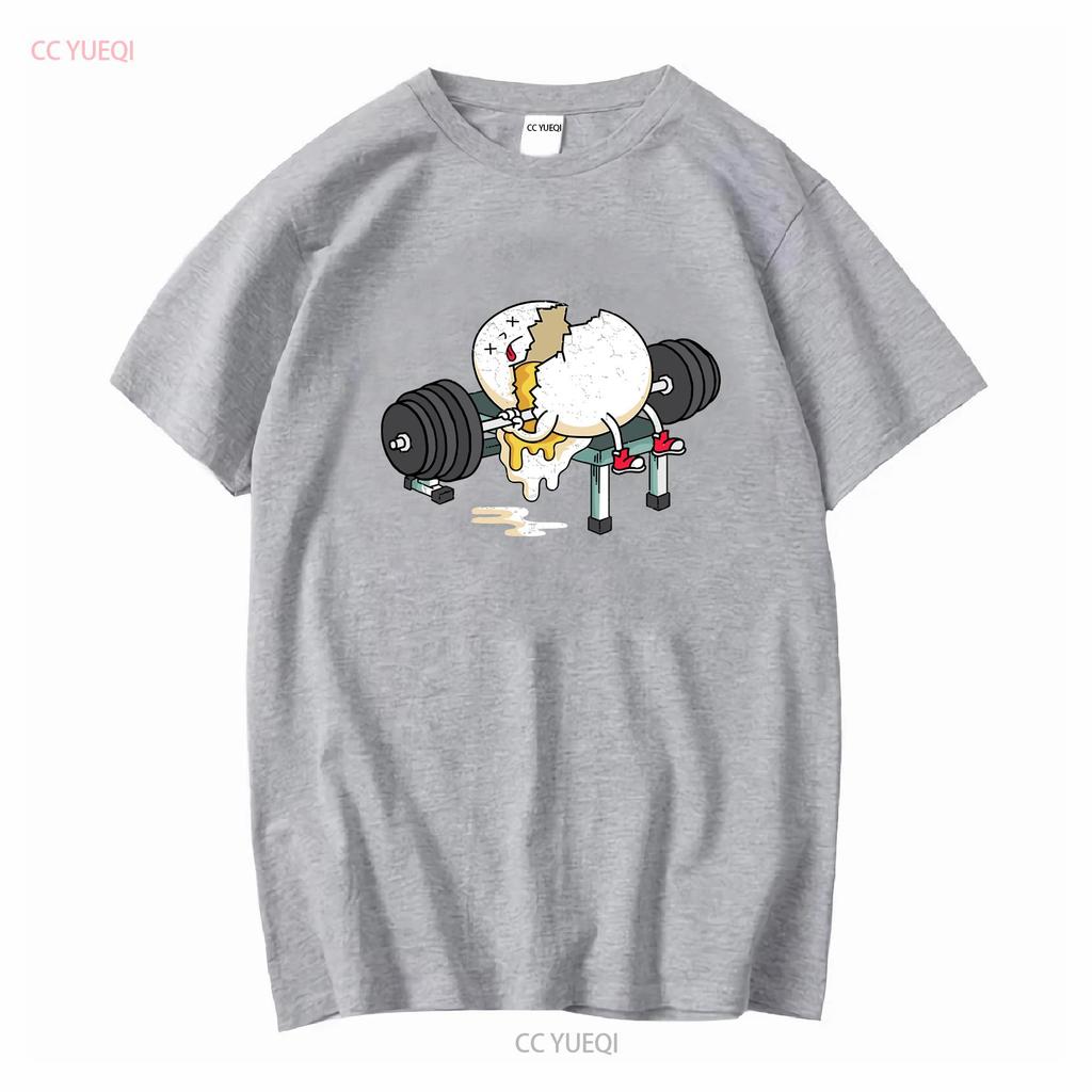 NEW LIMITED Funny Egg Fitness Gym Lifting Workout Idea T Shirt Size S 5XL Vintage Washed Soft Graphic Versatile Comfortable
