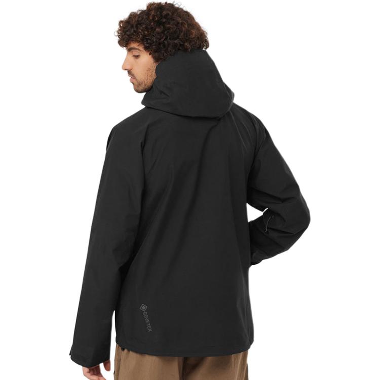 Salomon Outline Gtx 3L Classic Outdoor Waterproof Windproof Breathable Durable Shell Jacket Men Jacket Deep-Black LC2216500