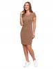 Women's Cotton Tube Dress Above the Knee Comfortable Elegant MORAJ M BEIGE