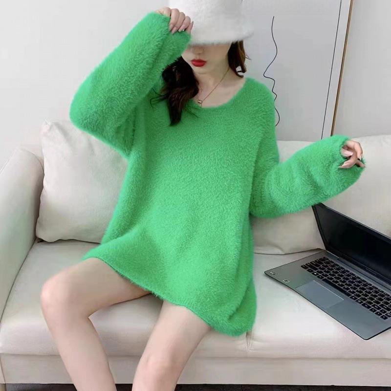 Autumn/Winter Korean-Style Mink Pullover: Cozy, Loose, and Stylish Sweater