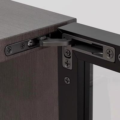 2/4 Stück Verdeckte Scharniere Schranktürscharnier Auf- und Abwärts-Türdrehpunkte Eckwinkel für Holzplatten Schrank Einfach zu installieren
