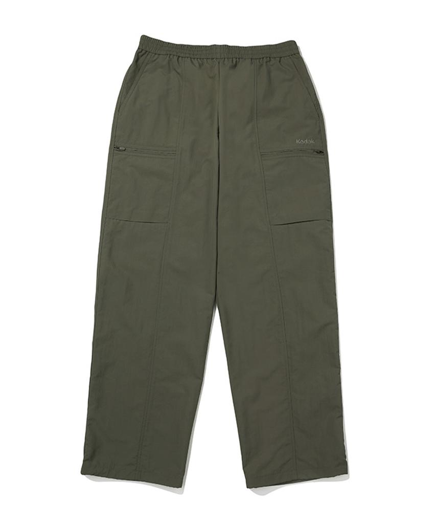 KODAK Monochrome Supplex Semi-Overfit Straight Pants Khaki