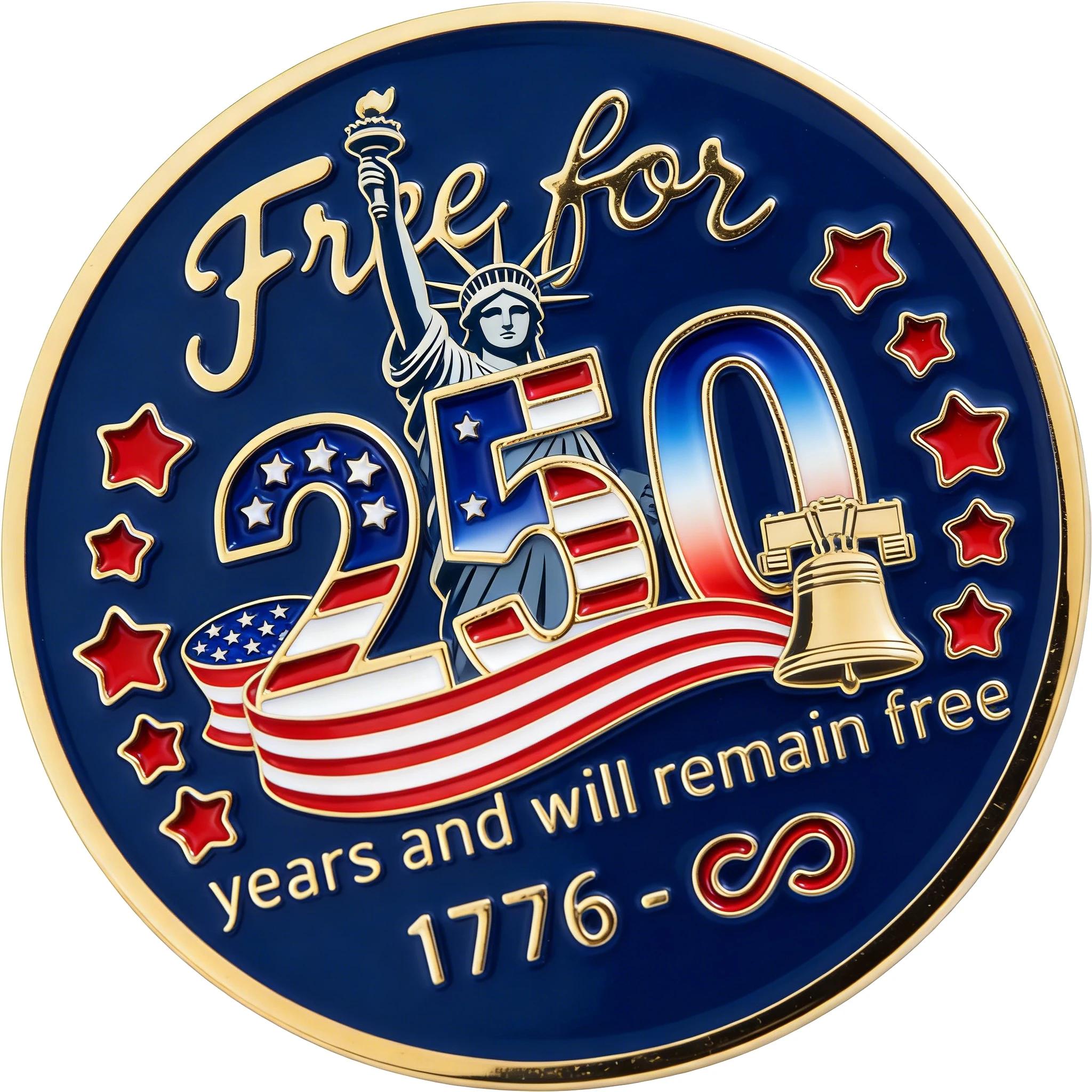 1pc USA 250th Anniversary Commemorative Coin 1776-2026 Statue of Liberty American Eagle Souvenir Coin Gifts for Collectors 2026