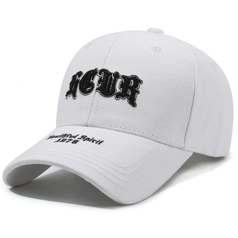 Vår-sommer-brodert baseballcaps herrebokstavhette kvinnelig utendørs solskjermhette