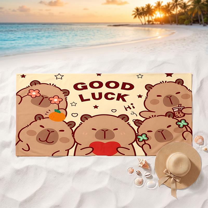 Capybara Soft and comfortable beach towel perfect for vacations and poolside use an ideal gift for summer holidays