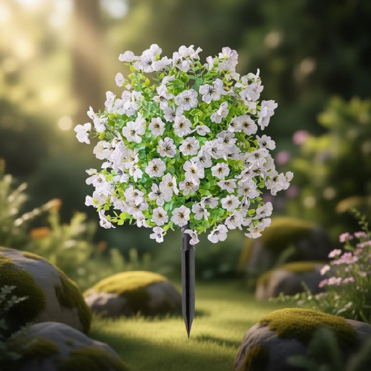 Realistic Flower Stake 22Inch High Artificial Plant Outdoor Plastic Flower For Garden Patio Front Porch Yard Landscaping