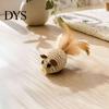 Interactive Pet Supplies for Multiple Cats Sisal Mouse Cat Toys, Feather Mice Kitten Chew Natural Toy Rope Rat Toys Teeth Cleaning, Indoor Self