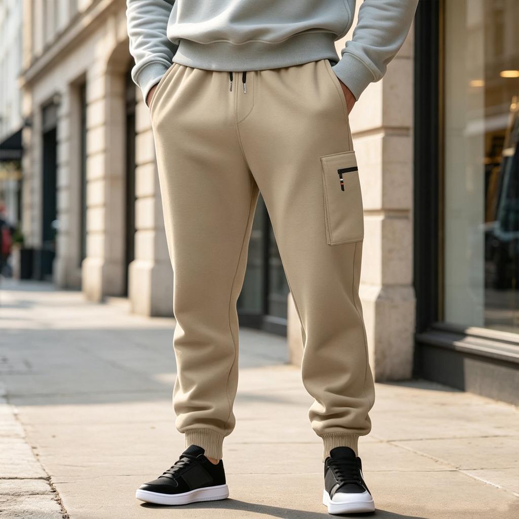 Herren-Jogginghose in Übergröße, Lässige Sport-Jogginghose für den Weg zur Arbeit, Herbst und Winter
