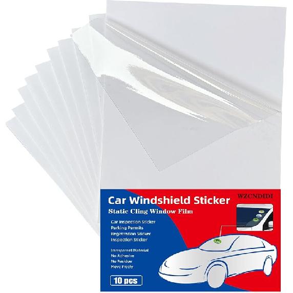 Car Windshield Sticker, Windshield Applicator, Clear Window Cling For Car (10PCS/4"X6")