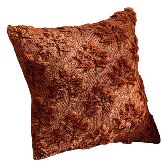 

Осенняя наволочка плюшевая из искусственного меха с 3D-рисунком кленового листа в стиле фермерского дома и бохо, наволочка на подушку с невидимой молнией 45x45cm C