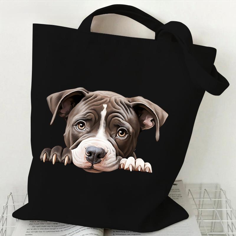 

Повсякденні сумки на плече великої місткості Жіночі Чоловічі Полотняні сумки з 3D тваринами Собаки Смішні аніме Серія собак Модні сумочки для підлітків