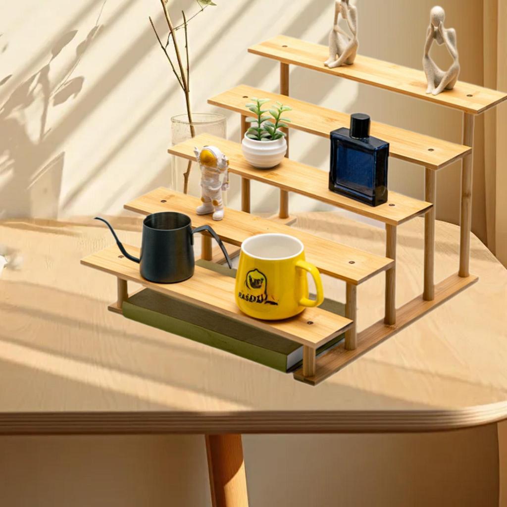 Display Riser Multi Layers Modern Portable Jewelry Organizer Rack Tabletop Storage Rack for Ornaments Toys Figures Perfume Home