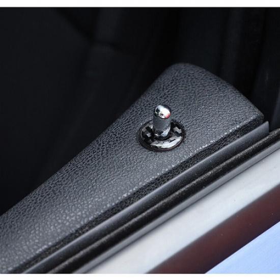 4pcs Car Door Lock Pin Ring Trim Cover For Dodge Charger 2015-2023 Carbon Fiber