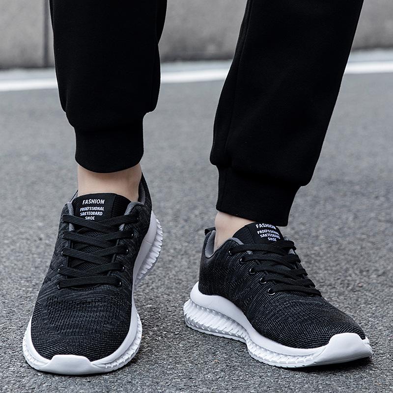 Men's Casual Shoes Autumn Mesh Tennis Platform Jogging Lightweight Fashion Sneakers Lace Up Breathable Vulcanized Shoes 2024