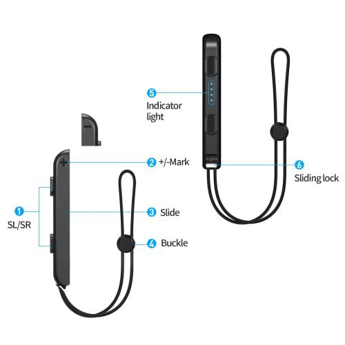 MOSAHOLL Wrist Strap for Switch Joycon ? 2 Pack Strap Replacement Parts Accessories for Joy Con Joy-Con Controllers