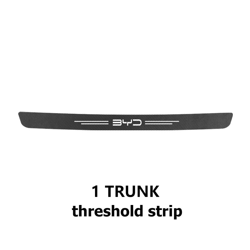 Car Door Sill Scuff Plate Decor Carbon Fiber Stickers For BYD Atto F0 G3 I3 Ea1 F3 E6 Yuan Plus Song Max Tang Dmi