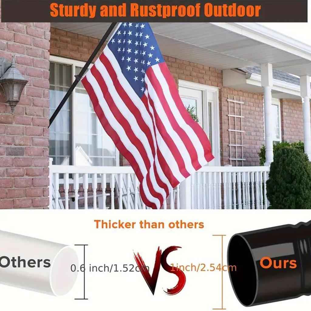 Flag Pole For Outside House Rotating Heavy Duty Flag Pole Outdoor Banners For Garden Indoor Ground Car Outside Motorcycle Marine